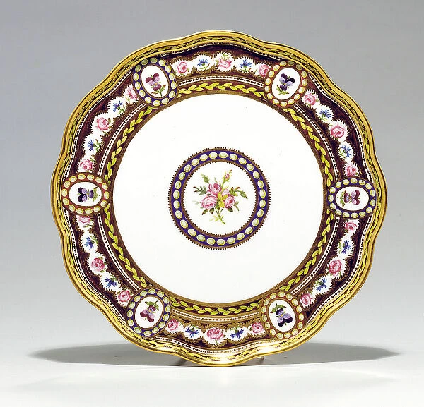 Sevres footed ice-cup stand from the Service de la Reine