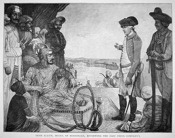 Shah Allum, Mogul of Hindostan, reviewing the East India Companys Troops