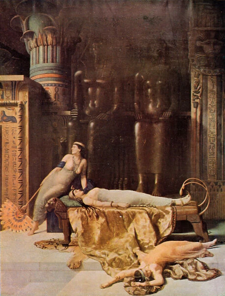 Shakespeare: Death of Cleopatra, Antony and Cleopatra, Act V, Scene 2 (colour litho)