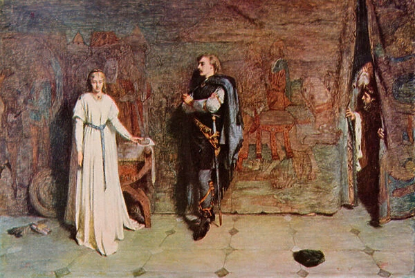 Shakespeare: Hamlet and Ophelia, Hamlet, Act III, Scene 1 (colour litho)