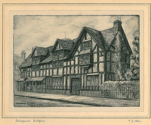 Shakespeares Birthplace (engraving)