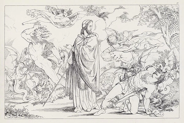 Shakespeares The Tempest, Act IV, Scene 1 (engraving)