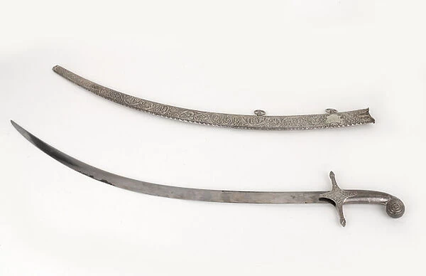Shamshir sword and scabbard owned by Napoleon Bonaparte, 1800 circa (metal)