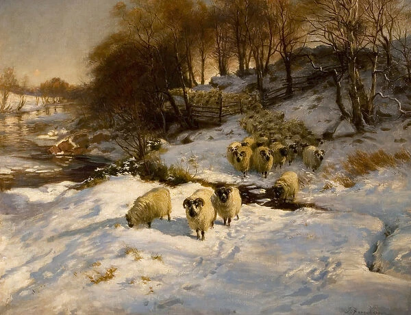 Sheep in Snow, 1935 (oil on canvas)