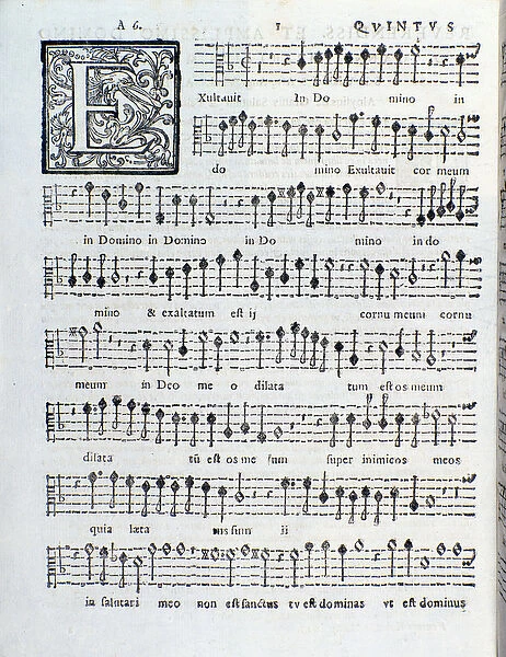Sheet music page of the second book of Sacrae symphoniae by Giovanni Gabrieli, 1615