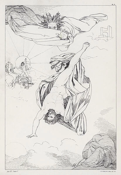 Shelleys Prometheus Unbound, Act III, Scene 1 (engraving)