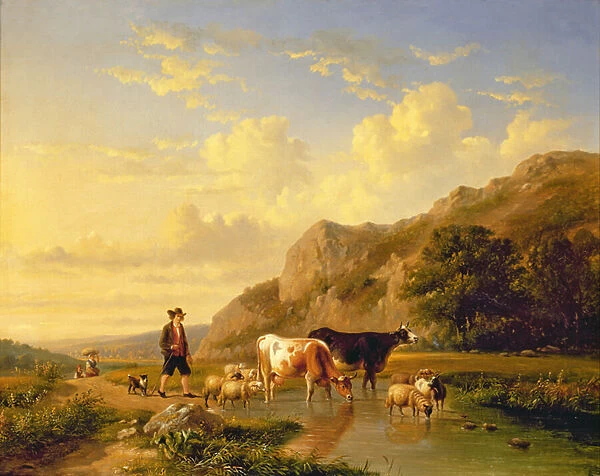 A Shepherd with Animals
