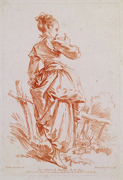 Shepherdess (etching after Boucher)