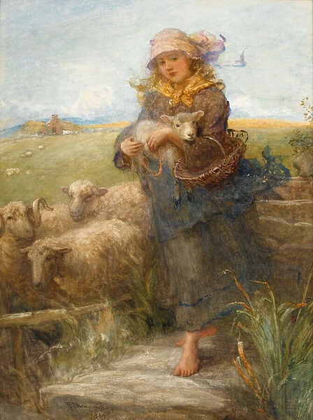 The Shepherdess (w  /  c on paper)
