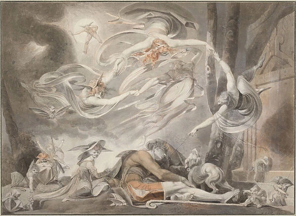 The Shepherds Dream, c. 1786 (pencil, red chalk and grey wash)