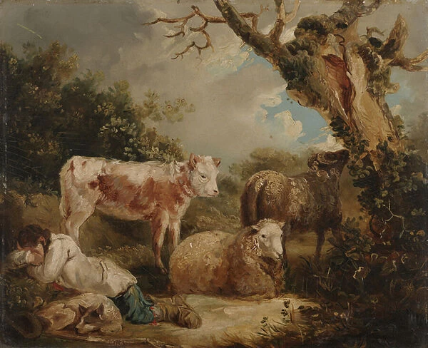 The Shepherd's Rest (oil on board)