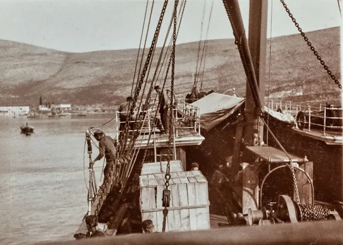 Framed Print : A ship, Corfu