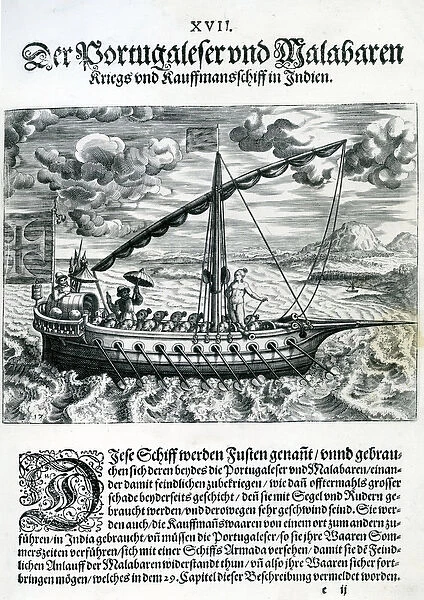 Ship from India Orientalis, 1598 (engraving)