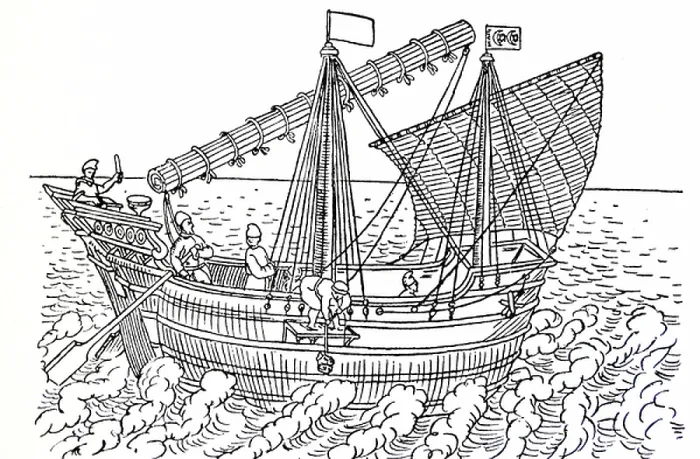 Framed Print : A ship of Java and the China Seas in the 16th century Framed Print : A ship of Java and the China Seas in the 16th century