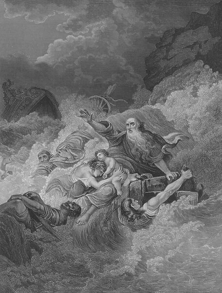 The Shipwreck of St Paul, Acts 27, Verse 1-44 (engraving)