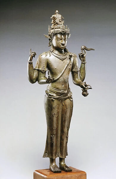 Shiva Mahadeva (bronze, gold & silver)