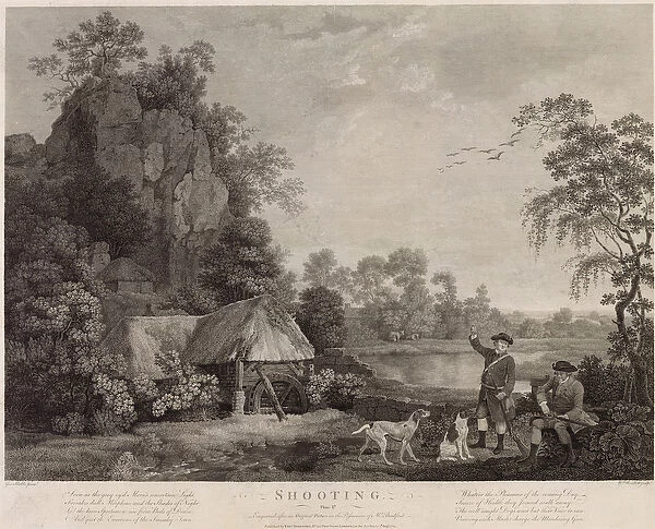 Shooting, plate 1, engraved by William Woollett (1735-85) 1769 (fifth state engraving