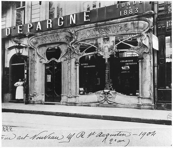 Shop window, Paris, 1904 (b  /  w photo)