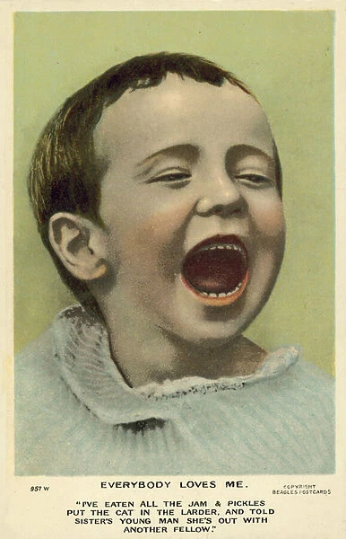 Shouting boy (colour photo)