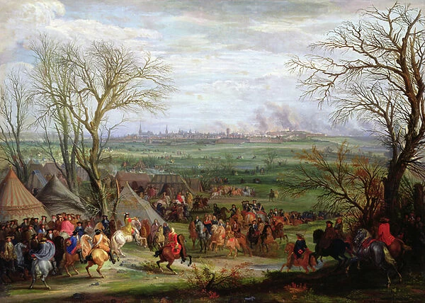 The Siege of Cambrai by Louis XIV King of France and Navarre, in 1677 (oil on canvas)