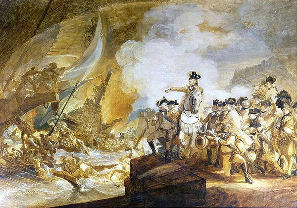 The Siege and Relief of Gibraltar, 14th September 1782, c. 1783 (oil on canvas)