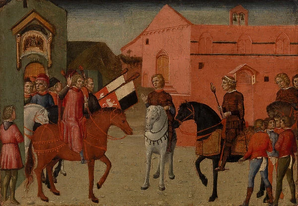 Sienese Government Officials Receiving an Embassy, c. 1440 (tempera on panel)