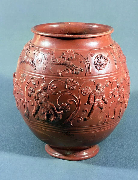 Sigillated pot, from Lezoux, Puy-de-Dome (ceramic)