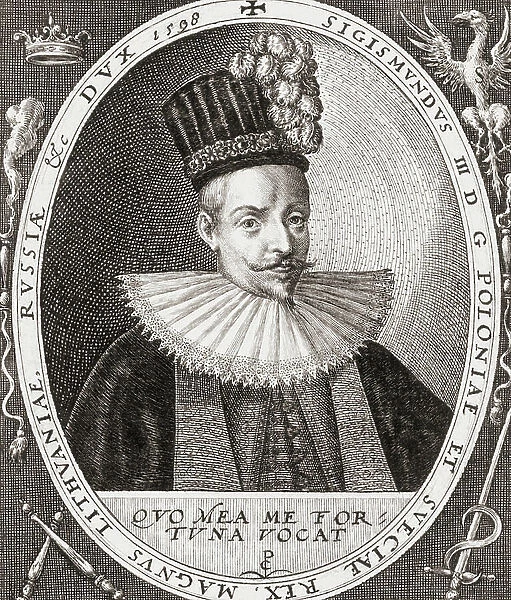 Sigismund III Vasa. Portrait. (print)
