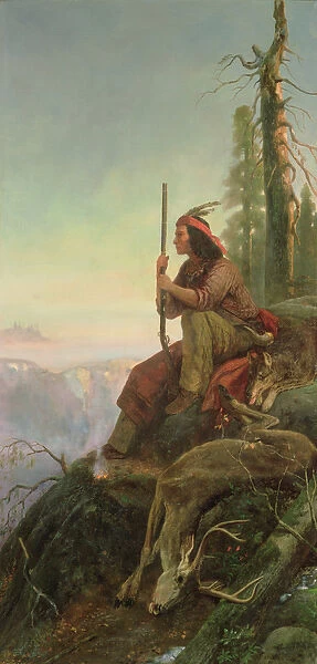 The Signal Fire, 1880 (oil on canvas on masonite)