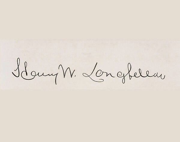 Signature of Henry Wadsworth Longfellow (litho)