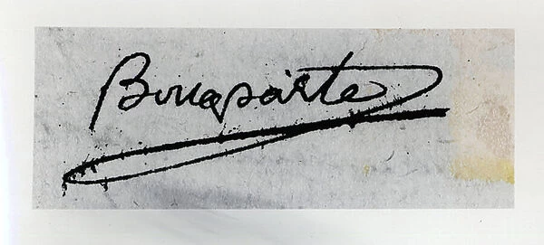 Signature of Napoleon Bonaparte (1769-1821) (pen and ink on paper)