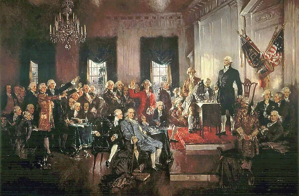 The Signing of the Constitution of the United States in 1787, 1940 (oil on canvas)
