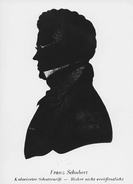 Silhouette of Franz Peter Schubert (litho)