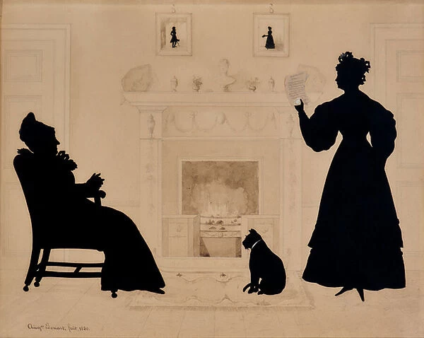 Silhouettes, 1830 (Watercolour)