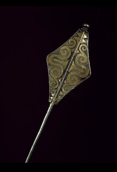 Silver brooch inlaid with gold of the Treasure of Borodino, 1500 BC