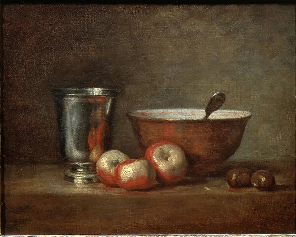 The silver goblet (or the silver cup) - Oil on canvas, 1763