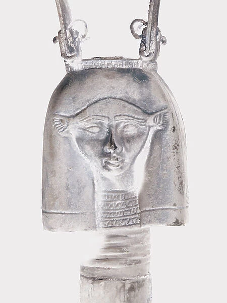 Silver Sistrum, Thrid Intermediate Period, Dynasty XXII, c. 945-715 BC (silver)