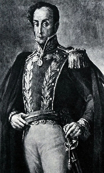 Simon Bolivar, 1850 (engraving)