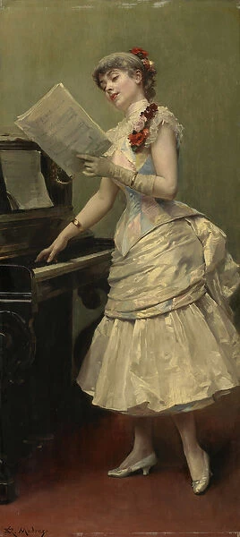 The Singer, c. 1880 (oil on panel)