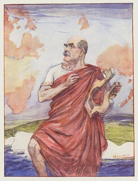 The Singer of Empire (colour litho)
