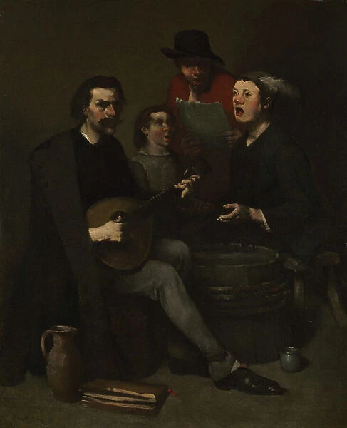 Singers, 1863-68 (oil on fabric)