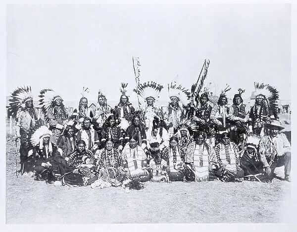 Sioux Indians, Pine Ridge, South Dakota, c. 1910 (b / w photo)