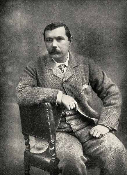 Sir Arthur Conan Doyle (1859-1930) (b  /  w photo)