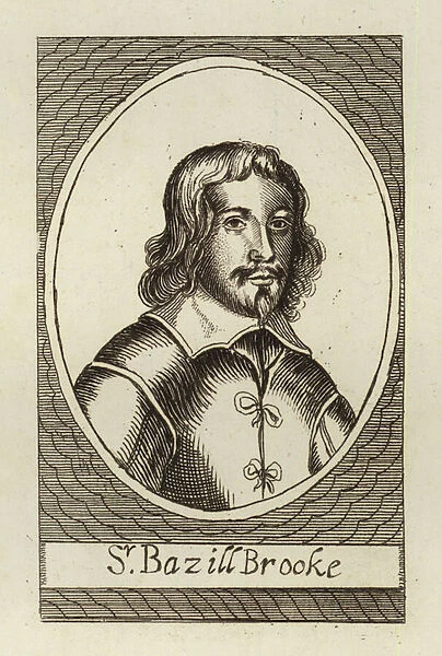 Sir Basil Brooke, English iron-founder and royalist conspirator (etching)
