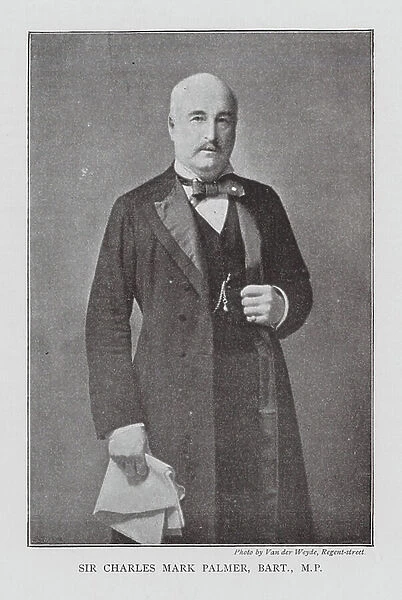 Sir Charles Mark Palmer, 1st Baronet, English shipbuilder (b / w photo)