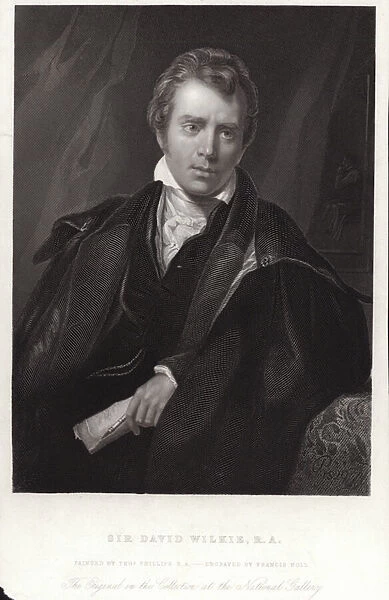 Sir David Wilkie, Scottish painter. Engraving by Francis Holl (engraving)