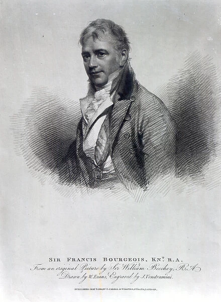 Sir Francis Bourgeois, after a drawing by W. Evans, engraved by J. Vendramini, 1811