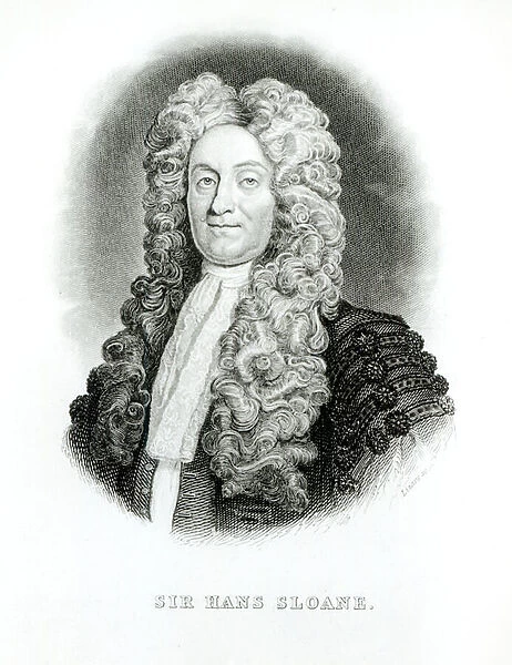 Sir Hans Sloane (1660-1753) engraved by William Home Lizars (1788-1859) for Sloane