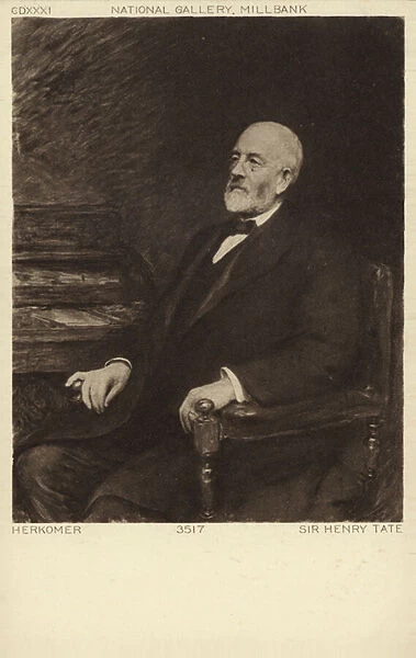 Sir Henry Tate, English sugar merchant and philanthropist (litho)