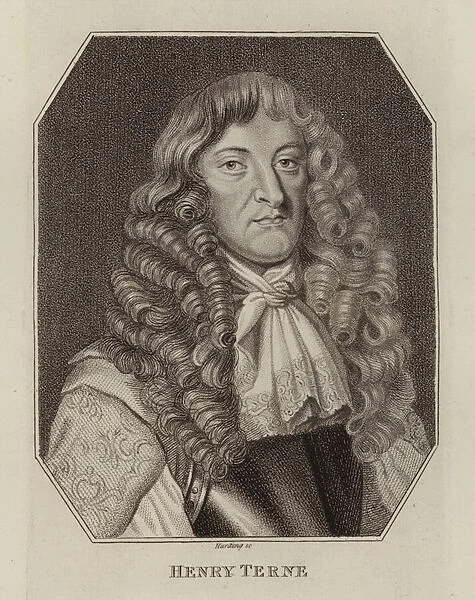 Sir Henry Terne, English admiral (engraving)